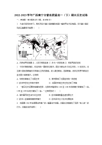 2022-2023学年广西南宁市普高联盟高一（下）期末历史试卷（含解析）