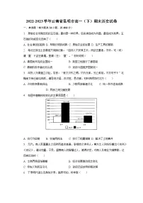 2022-2023学年云南省昆明市高一(下)期末历史试卷(含解析)