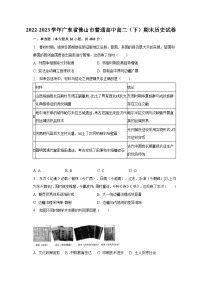 2022-2023学年广东省佛山市普通高中高二（下）期末历史试卷（含解析）