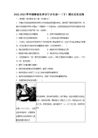 2022-2023学年湖南省长沙市宁乡市高一(下)期末历史试卷(含解析)