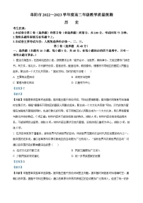 安徽省阜阳市2022-2023学年高二历史下学期期末考试试题（Word版附解析）