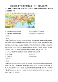 北京市西城区2022-2023学年高一下学期期末考试历史试题（解析版）