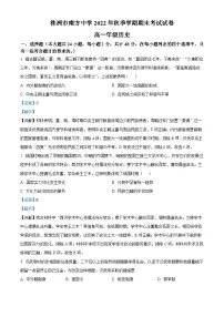 湖南省株洲市南方中学2022-2023学年高一上学期期末考试历史试题(解析版)