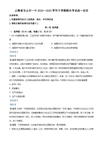 云南省文山州文山市第一中学2022-2023学年高一下学期期末考试历史试题(解析版)