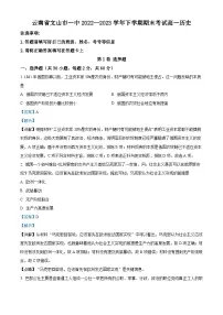 云南省文山州文山市第一中学2022-2023学年高一下学期期末考试历史试题（解析版）