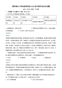四川省绵阳南山中学实验学校2022-2023学年高一下学期期中考试历史试题（解析版）
