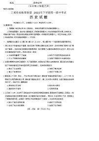 2022-2023学年湖南省三湘名校教育联盟高一上学期期中联考历史试题 解析版