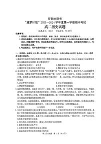 2024河南省环际大联考“逐梦计划”高二上学期期中考试历史PDF版含答案