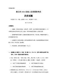 2024届湖北省高三仿真模拟考试历史试题含答案