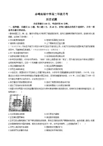 内蒙古赤峰市实验中学2023-2024学年高二上学期期中历史试题（Word版附答案）