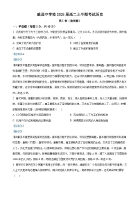 四川省内江市威远中学2023-2024学年高二上学期期中历史试题（Word版附解析）