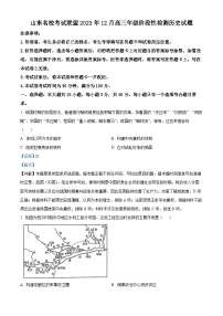 2024山东名校考试联盟高三上学期12月阶段性检测试题历史含解析