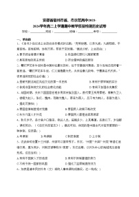 安徽省宿州市省、市示范高中2023-2024学年高二上学期期中教学质量检测历史试卷(含答案)