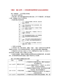 新教材通史版2024高考历史二轮专题复习第一部分第二编中国近现代史步骤二专题六融入世界__中国近现代经济转型与社会生活的变迁教师用书