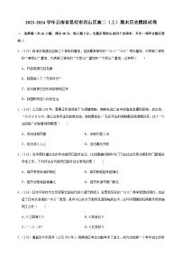 2023-2024学年云南省昆明市西山区高二（上）期末历史模拟试卷(含解析)