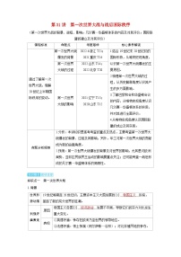 备考2024届高考历史一轮复习讲义第十二单元两次世界大战十月革命与国际秩序的演变第31讲第一次世界大战与战后国际秩序