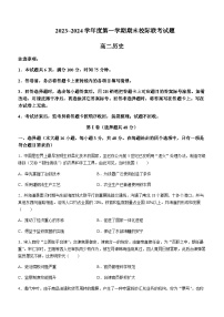 2023-2024学年陕西省汉中市汉台区高二上学期期末考试历史试题含答案