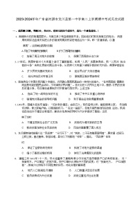 2023-2024学年广东省河源市龙川县第一中学高二上学期期中考试历史试题含答案