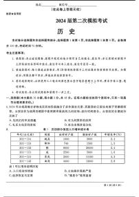 2024天域全国名校协作体高三下学期3月联考-历史试题及答案