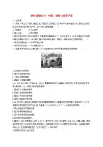 2025届高考历史一轮复习专项练习课时规范练39村落城镇与居住环境