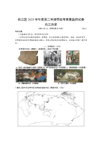 2024年上海市松江区高三下学期高考二模历史试卷含答案