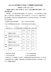 江西省景德镇市乐平中学2023-2024学年高一下学期期中历史试题（原卷版+解析版）