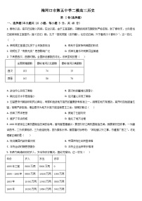 吉林省通化市梅河口市第五中学2024届高三下学期二模历史试卷（Word版附答案）