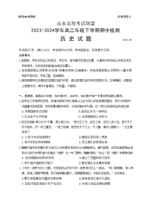 山东省名校考试联盟2023-2024学年高二下学期5月期中考试历史试题