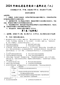 湖北省2024届高三下学期高考最后一卷（二）历史试卷（Word版附解析）