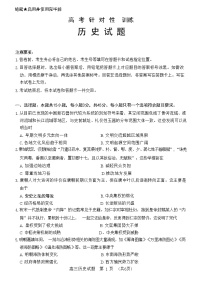 2024届山东省济南市高考针对性训练下学期三模  历史试题