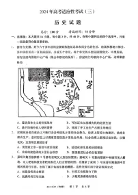 2024届江苏省南通市高三下学期三模考试历史试题