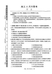 山东省智慧上进2024届高三下学期5月大联考历史试题（PDF版附解析）