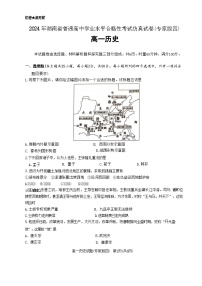 2024年湖南省娄底市高一下学期学业水平合格性模拟考试历史试题