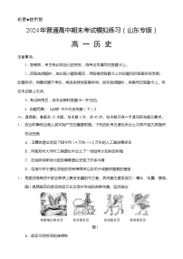 2023-2024学年高一下学期期末考试模拟练习历史试题（山东专版）