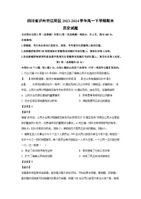 [历史]四川省泸州市江阳区2023-2024学年高一下学期期末试题（解析版）