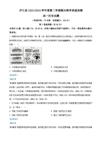 安徽省合肥市庐江县2023-2024学年高一下学期期末教学质量检测历史试卷（Word版附解析）