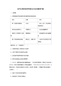 高中历史人教统编版选择性必修3 文化交流与传播第四单元 商路、贸易与文化交流第10课 近代以来的世界贸易与文化交流的扩展课后复习题