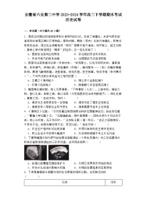 安徽省六安第二中学2023-2024学年高二下学期期末考试历史试卷