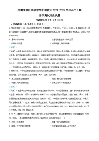 河南省信阳高级中学北湖校区2024-2025学年高二上学期开学测试历史试题（解析版）