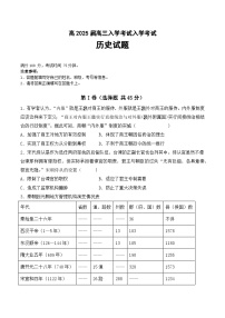 四川省仁寿第一中学校南校区2024-2025学年高三上学期入学考试历史试题