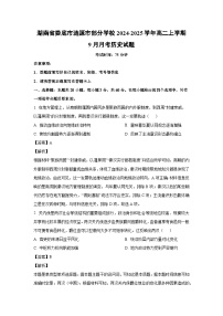 湖南省娄底市涟源市部分学校2024-2025学年高二上学期9月月考历史试题（解析版）