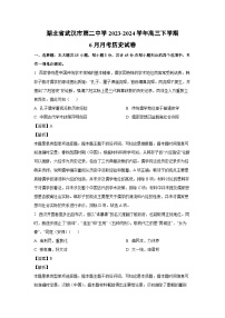 湖北省武汉市第二中学2023-2024学年高三下学期6月月考历史试卷（解析版）