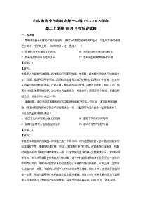 山东省济宁市邹城市第一中学2024-2025学年高二上学期10月月考历史试卷(解析版)