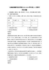 云南省曲靖市部分学校2023-2024学年高二下学期6月联考历史试卷(解析版)