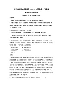 陕西省西安市阎良区2022-2023学年高一下学期期末考试历史试卷(解析版)