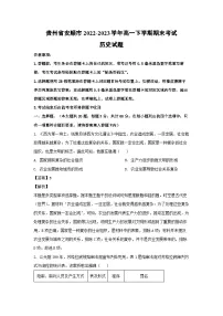 贵州省安顺市2022-2023学年高一下学期期末考试历史试卷(解析版)