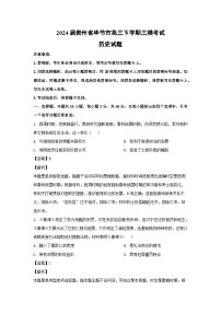 2024届贵州省毕节市高三下学期三模考试历史试卷(解析版)