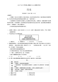 四川省成都市九县区2024-2025学年高一上学期期中考试历史试卷（Word版附答案）