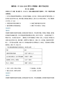 湖南省衡阳市衡阳县第一中学2024-2025学年高一上学期期中历史试卷（Word版附解析）