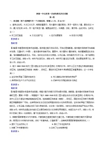 山东省泰安新泰市第一中学北校2024-2025学年高一上学期第一次大单元考历史试题（解析版）